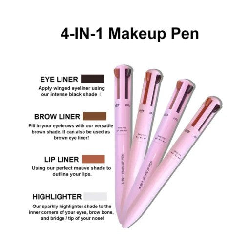 4 in 1 Makeup Pen - Refillable Makeup Pen for Easy Travel